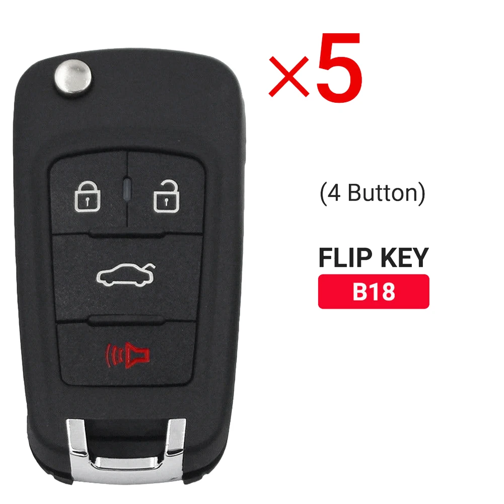 5Pcs/Lot KEYDIY B18 Universal 4 Button B-Series KD Remote Car Key for KD900 KD900+ URG200 KD-X2 Mini Chevrolet Style