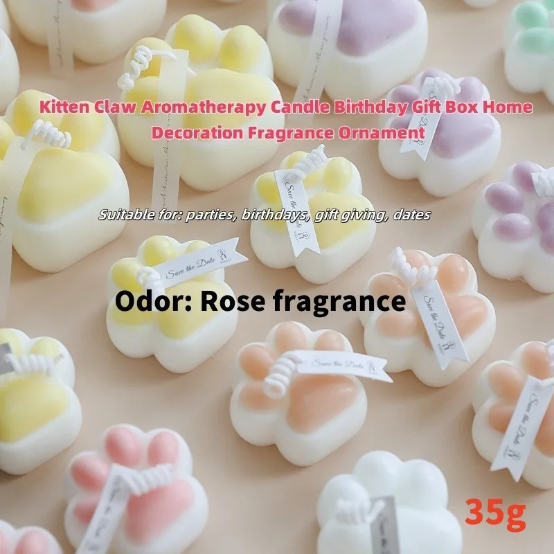 

Kitten Claw Aromatherapy Candle BirthdayGift Box Home Decoration FragranceOrnament Handmade Companion Gift Tools scented candles