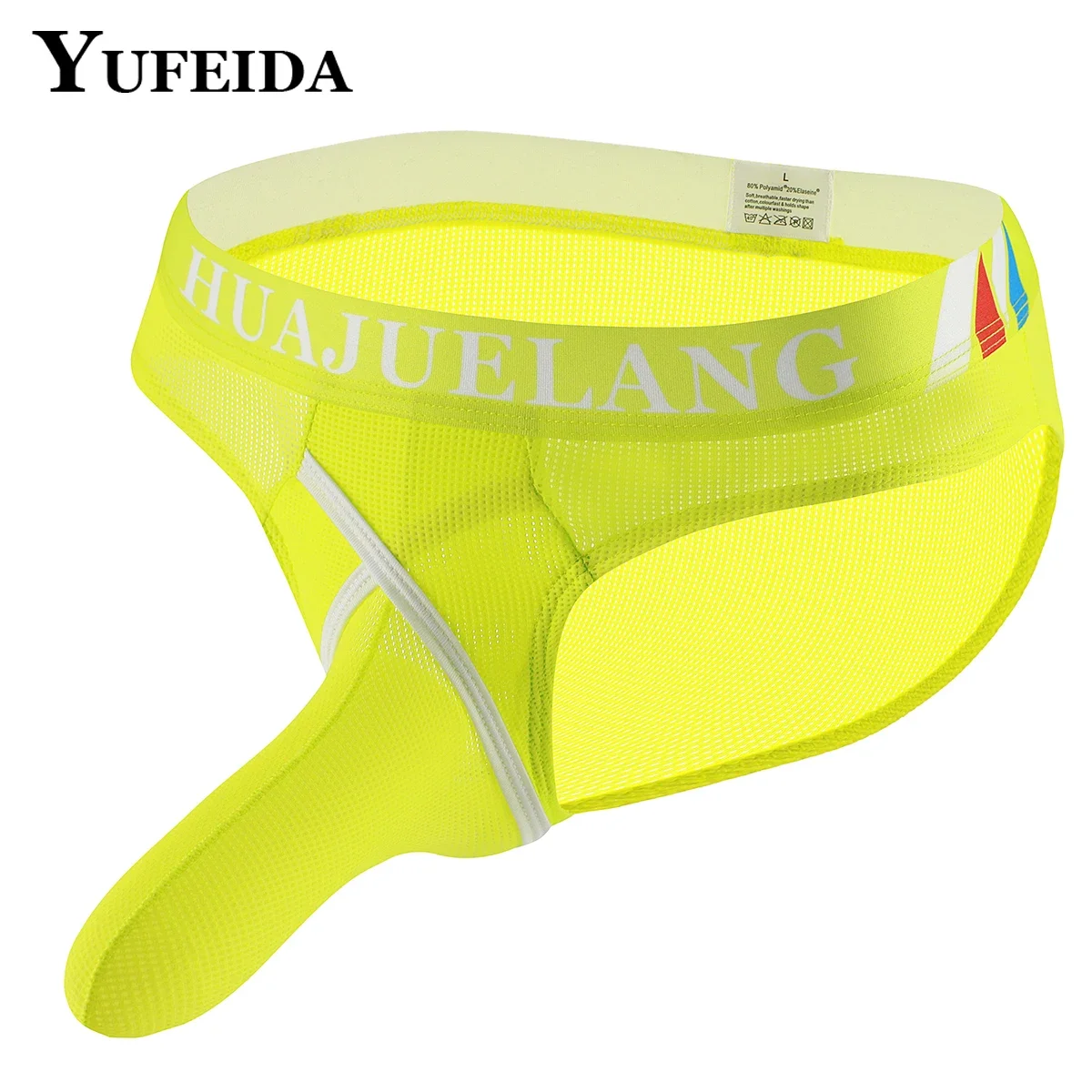 

YUFEIDA Elephant Nose Sexy Men Underwear Mesh Breathable U Convex Briefs Pouch Sexi Shorts Male Gay Penis Sheath Underpant Cueca