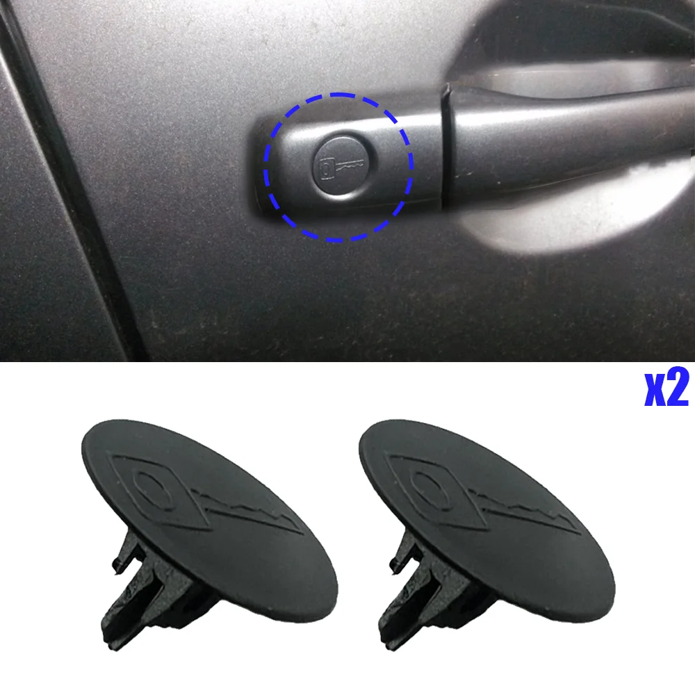 2Pcs Car Door Handle Key Hole KeyHole Cap Plug Trim Cover Clips new For KIA Magentis II III 2006 2007 2008 2009 2010 2011 - 2015