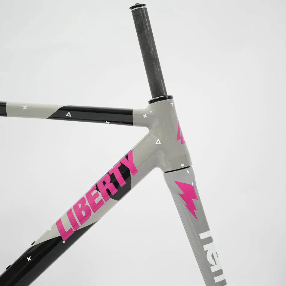 Fixed Gear Bike Frameset, 700C Aluminum Fixie Frame, Carbon Fork, Track, Single Speed Bike Frames, High Quality Bicycle Parts