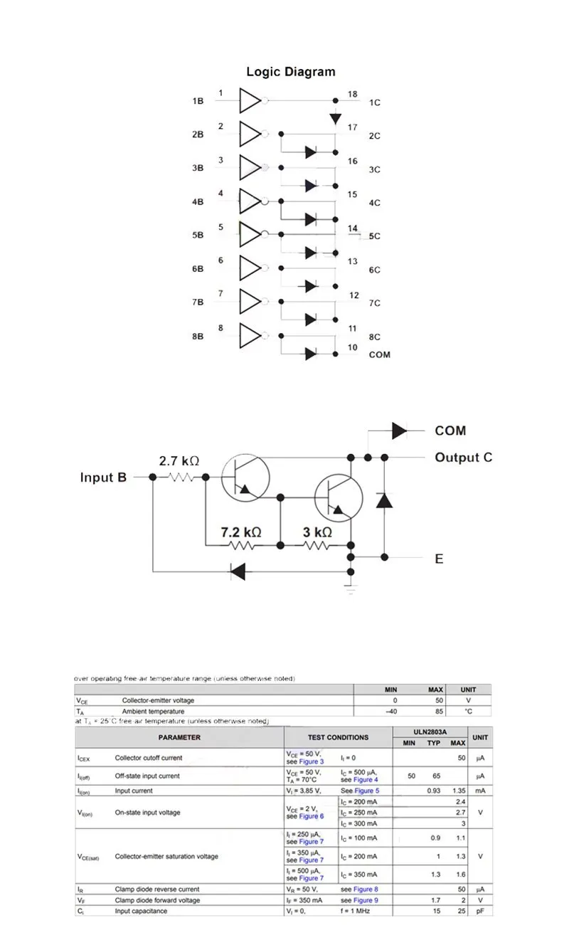 Uln2803a darlington transistor arrays treiber modul hochspannung und hochs trom CJMCU-2803 uln2803 – Detail 1