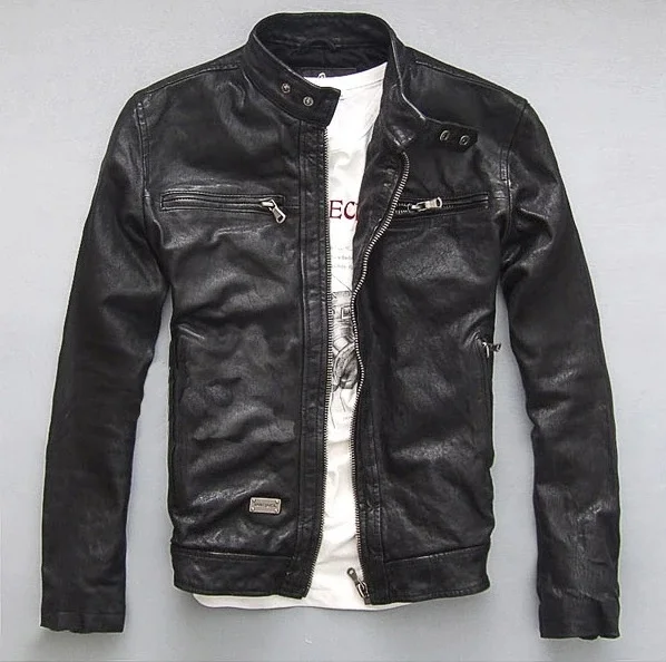 

Spring Autumn 100% Genuine Jacket Men Clothing 2023 Motorcycle Real Sheepskin Coat Man Natural Leather Jaqueta LW