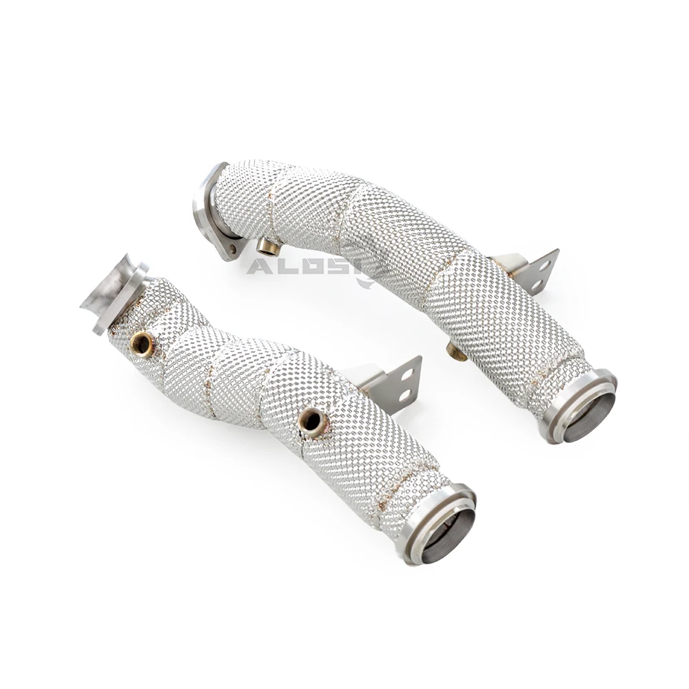 

Downpipe for Mercedes E400 3.0T 2016-2021 ss304 free flowing insulation layer to protect the downpipe