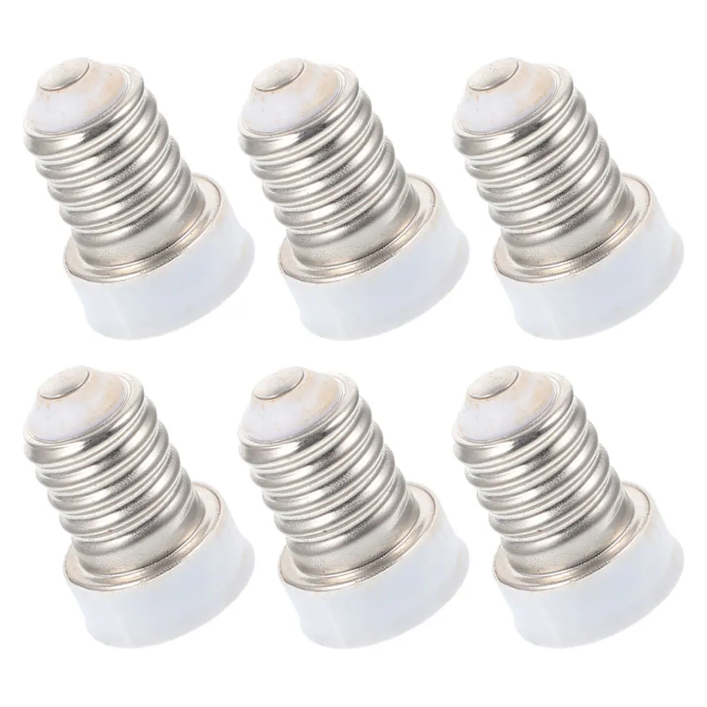 

6pcs E14 To E12 Lamp Socket Converter Light Bulb Base Adapter Easy Installation For Home Office Ceiling Table Lamps Lighting