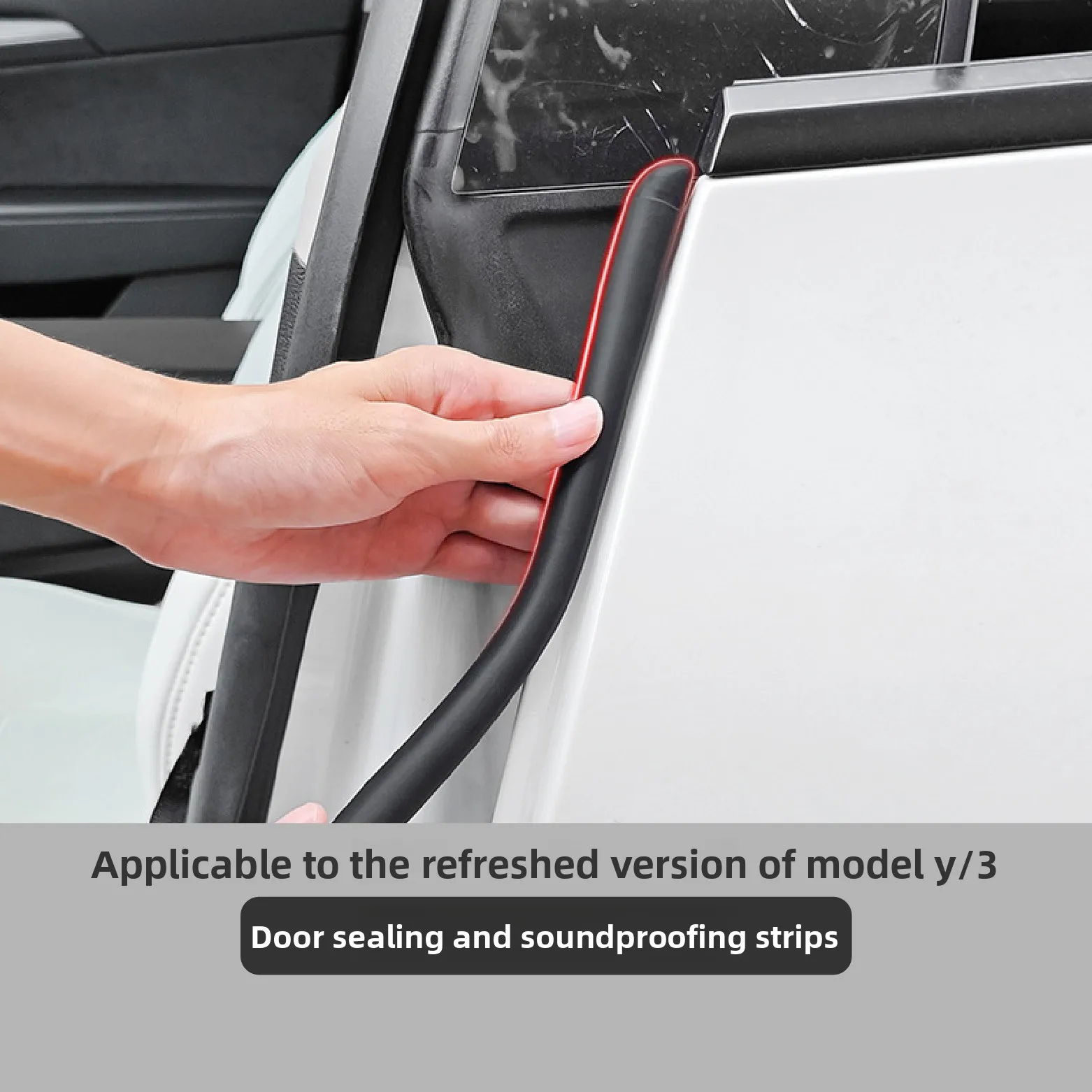 

For Tesla 2025Model Y Juniper B-pillar sealing strip Rear door sound insulation strip