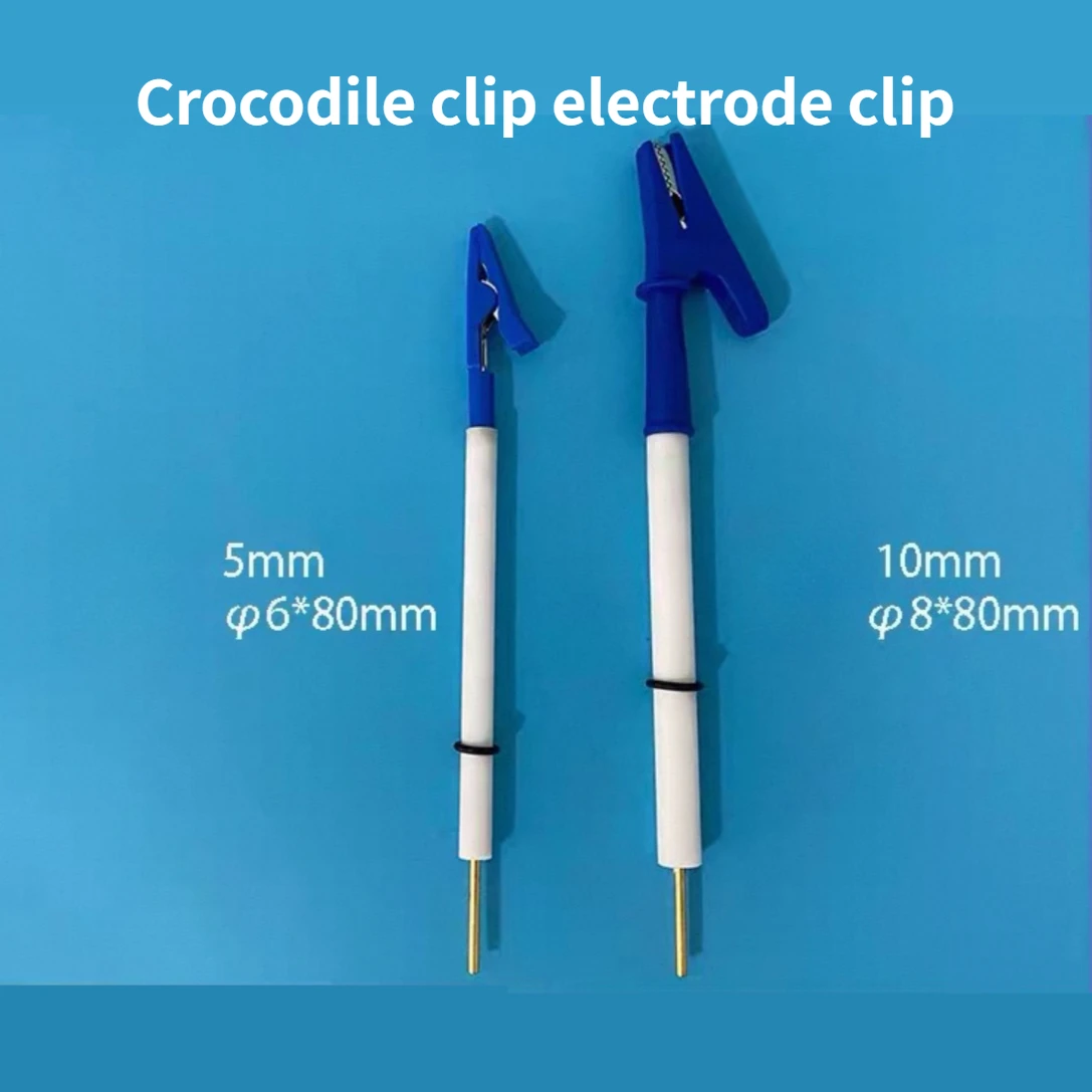 

6/8 * 80mm working crocodile clamp working electrode clamp can clamp sample graphite metal sheet carbon paper