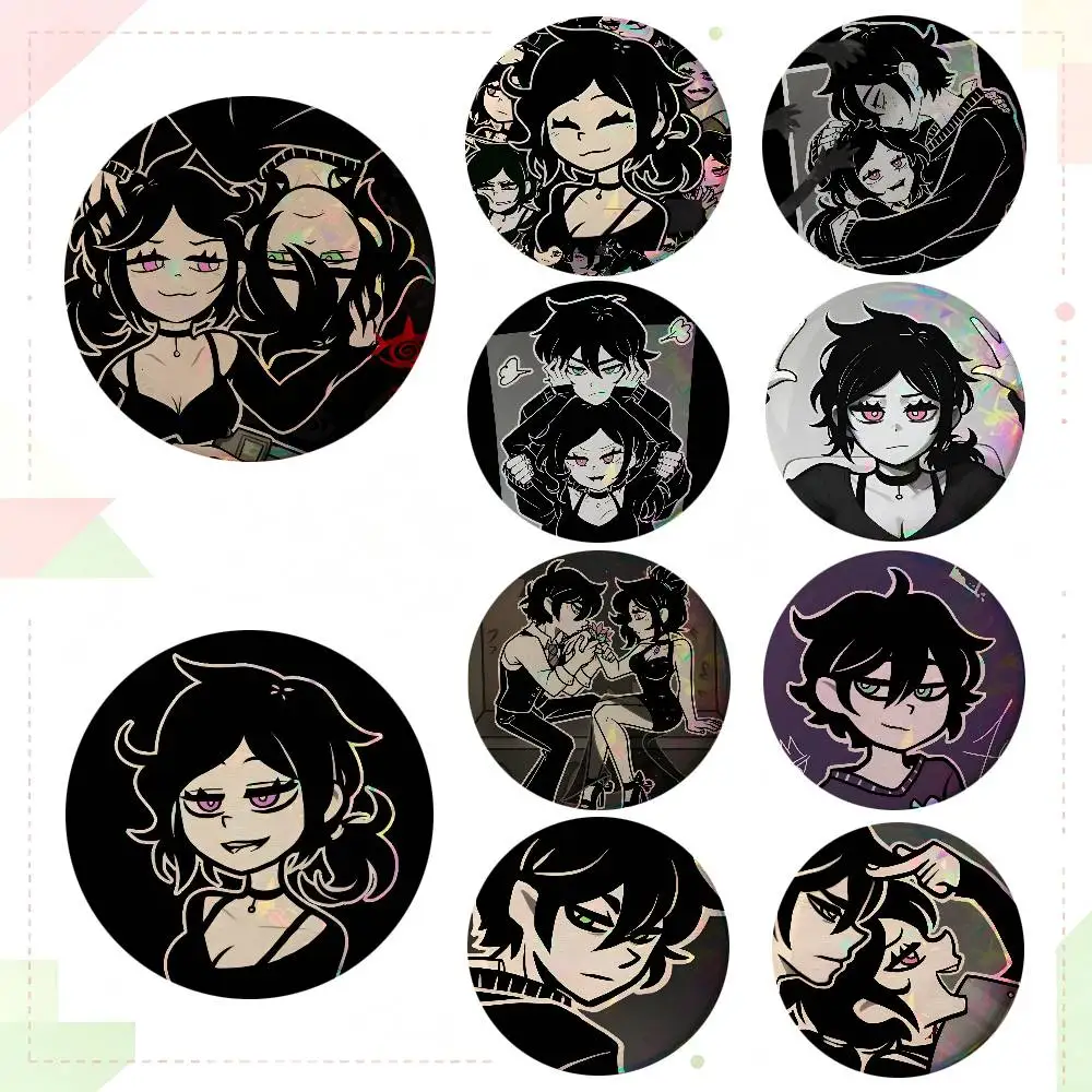 Game The Coffin Of Andy And Leyley Round Badge Creative Brooch Clothing Backpack Accessories Lapel Pin