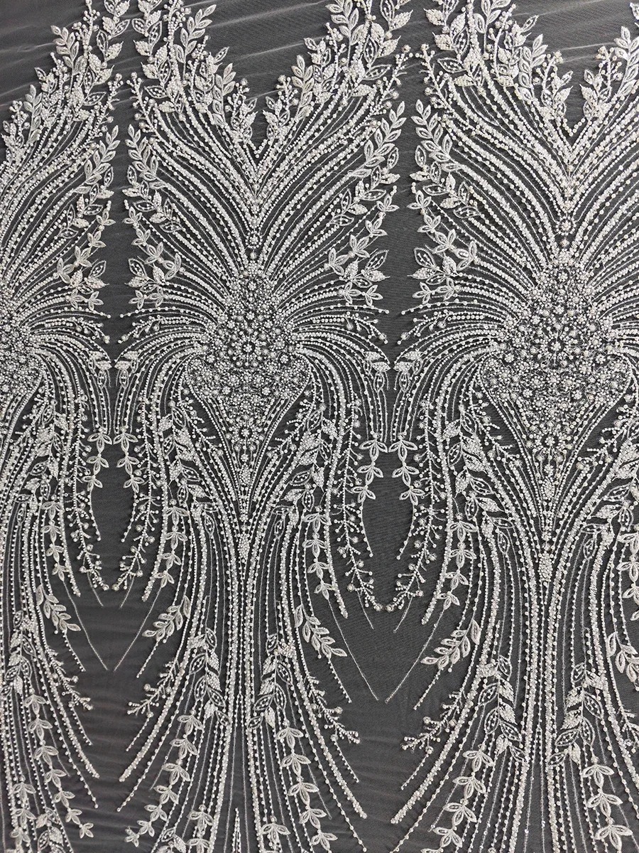 مسمار حبة الترتر نسيج الدانتيل الخياطة الراقية فستان الزفاف، ثوب مسائي، المرحلة زي DIY مصمم النسيج #3