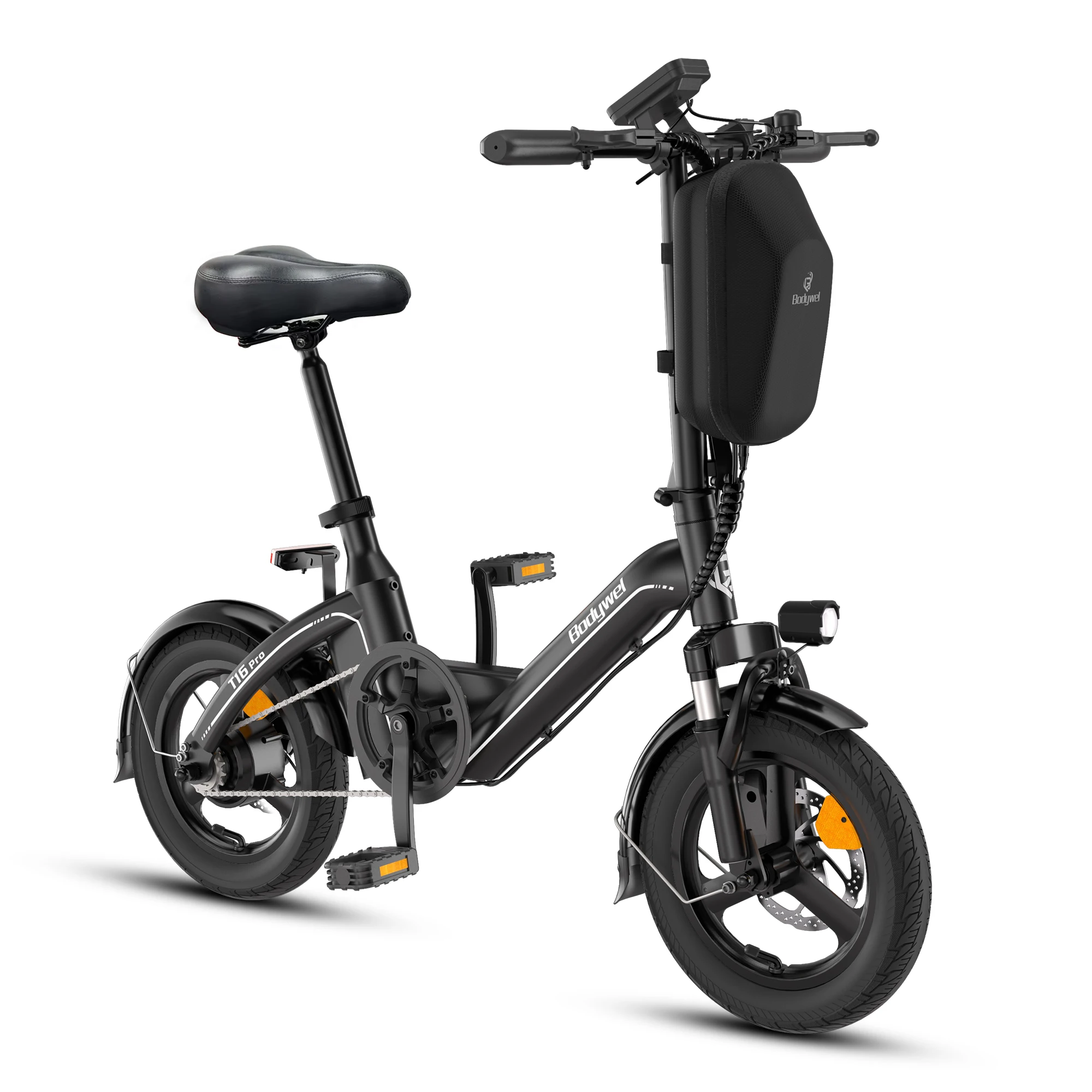 Bodywel T16pro Opvouwbare Elektrische Fiets 14 Inch Mini Opvouwbare Elektrische Fiets 36V 10AH E-bike voor Volwassenen met Trapondersteuning Buiten EUStoc