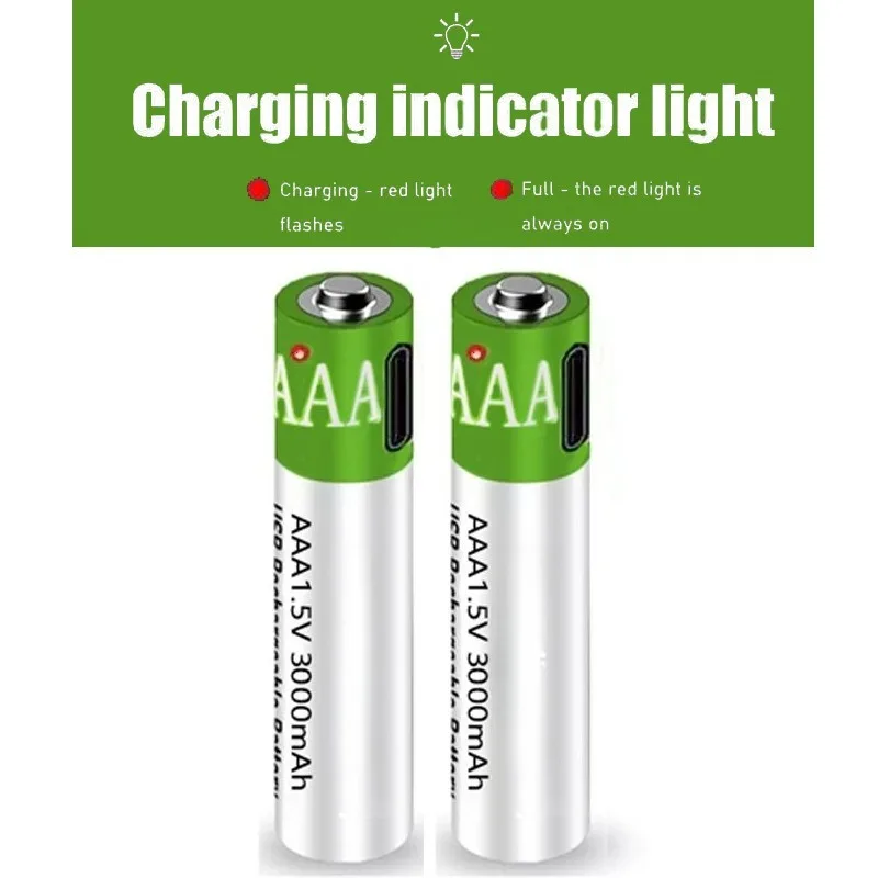 3000 мАч AAA Высококачественная литий-ионная аккумуляторная батарея для детской игрушки/клавиатуры/мыши/пульта дистанционного управления