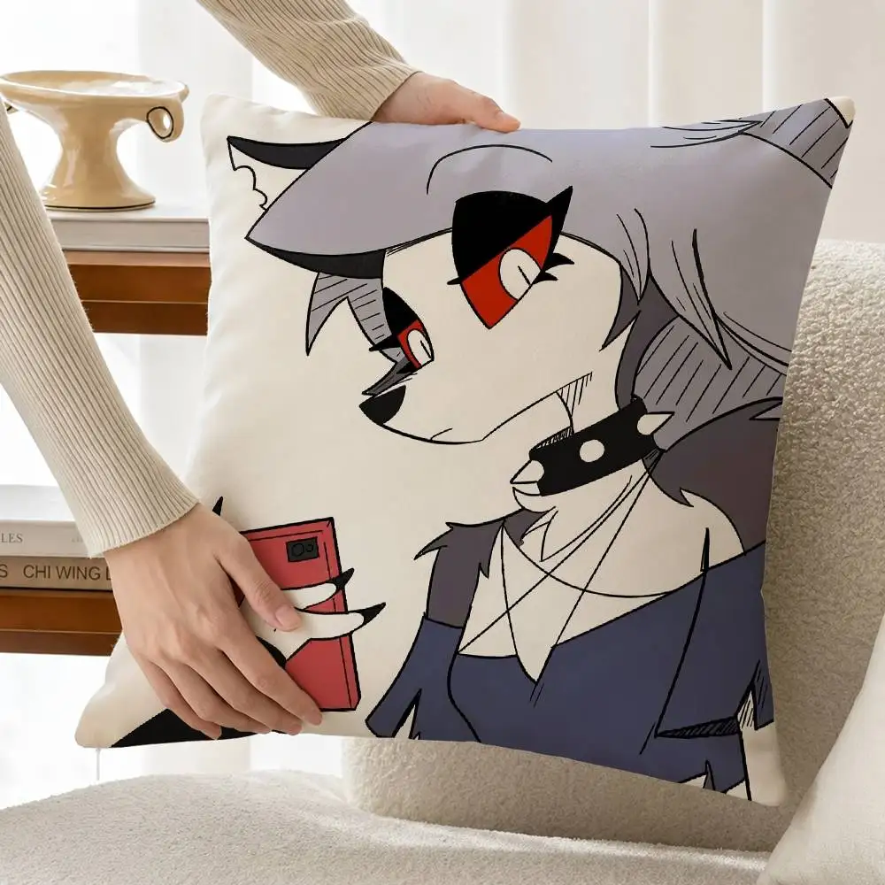 L-Loona H-Helluva Boss Custom Double Sided Print Square Pillow Cushion Cover