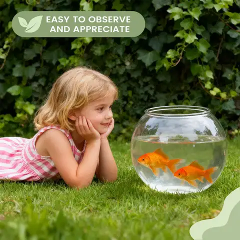 Fish Bubble Bowl Vase Clear Shatter Resistant Aquarium Accessories Bubble  For Table Centerpiece Home Event  Party Decorations