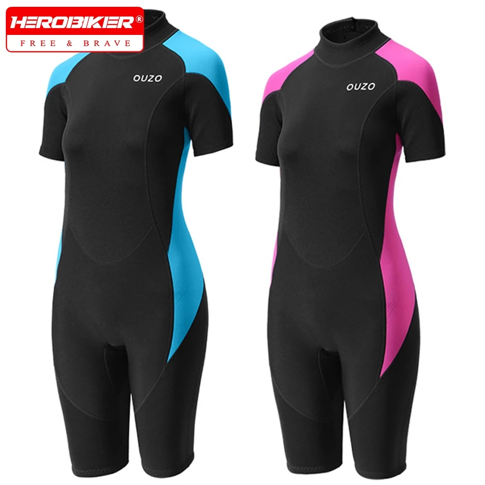 

Гидрокостюм-шорты унисекс 1,5 мм из неопрена с короткими рукавами, на молнии сзади, для серфинга и снорклинга, сохраняет тепло в холодной воде