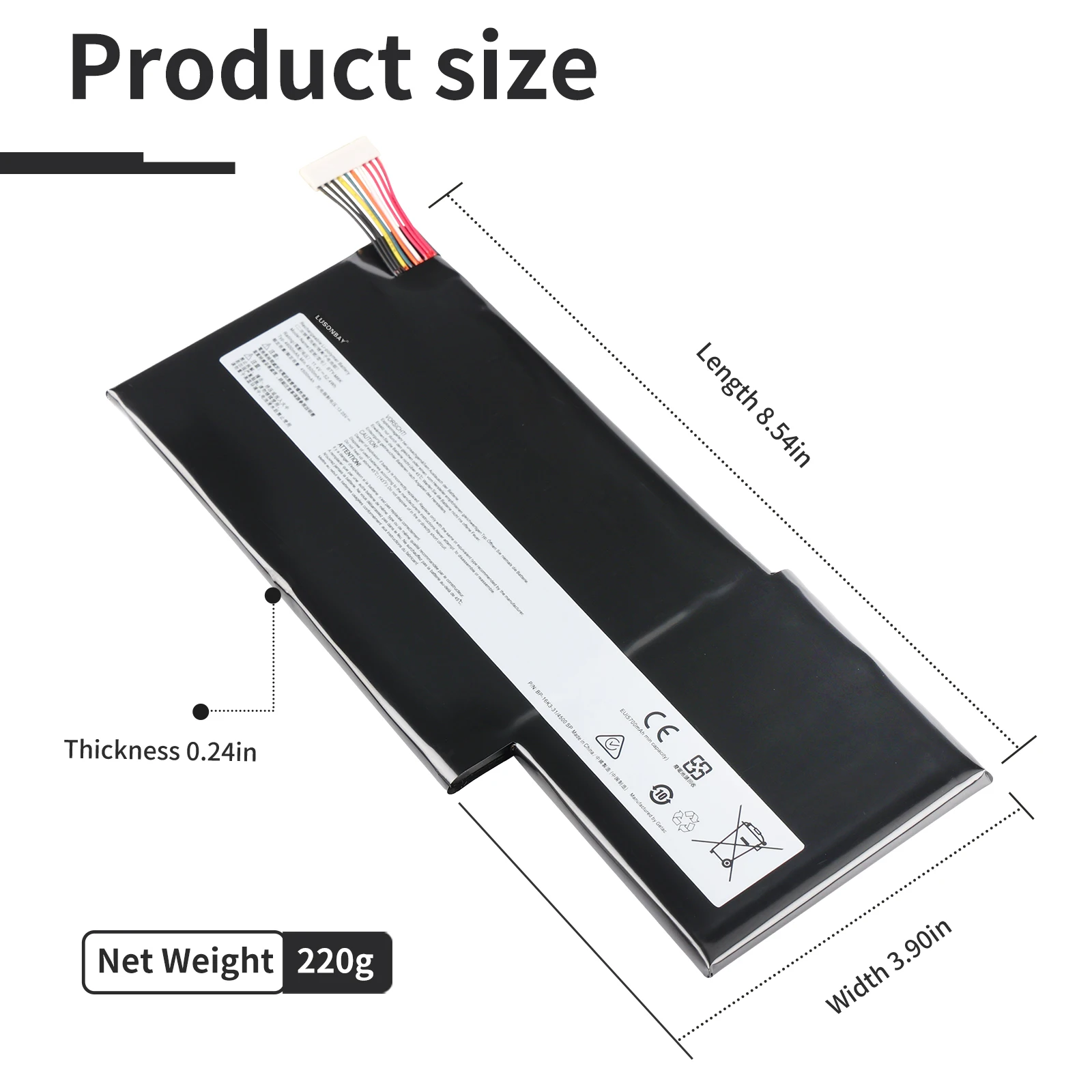 LUSONBAY BTY-M6K Laptop Battery for MSI MS-17B4 MS-16K3 GF63 Thin 8RD 8RC GF75 Thin 3RD 8RC 9SC GF65 Thin 9SE/SX Thin 10SDR