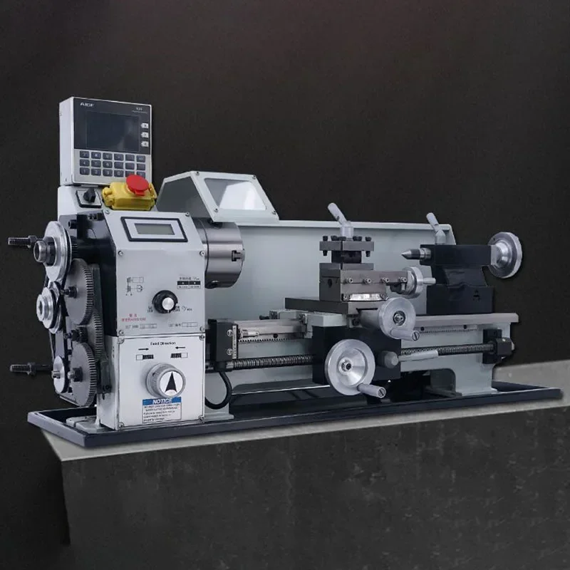 Alat Mesin Pertukangan Logam Mini Meteran Mikro Bubut CNC Multifungsi Elektrik Baru 220V Mesin Manik Kecil Rumah Tangga