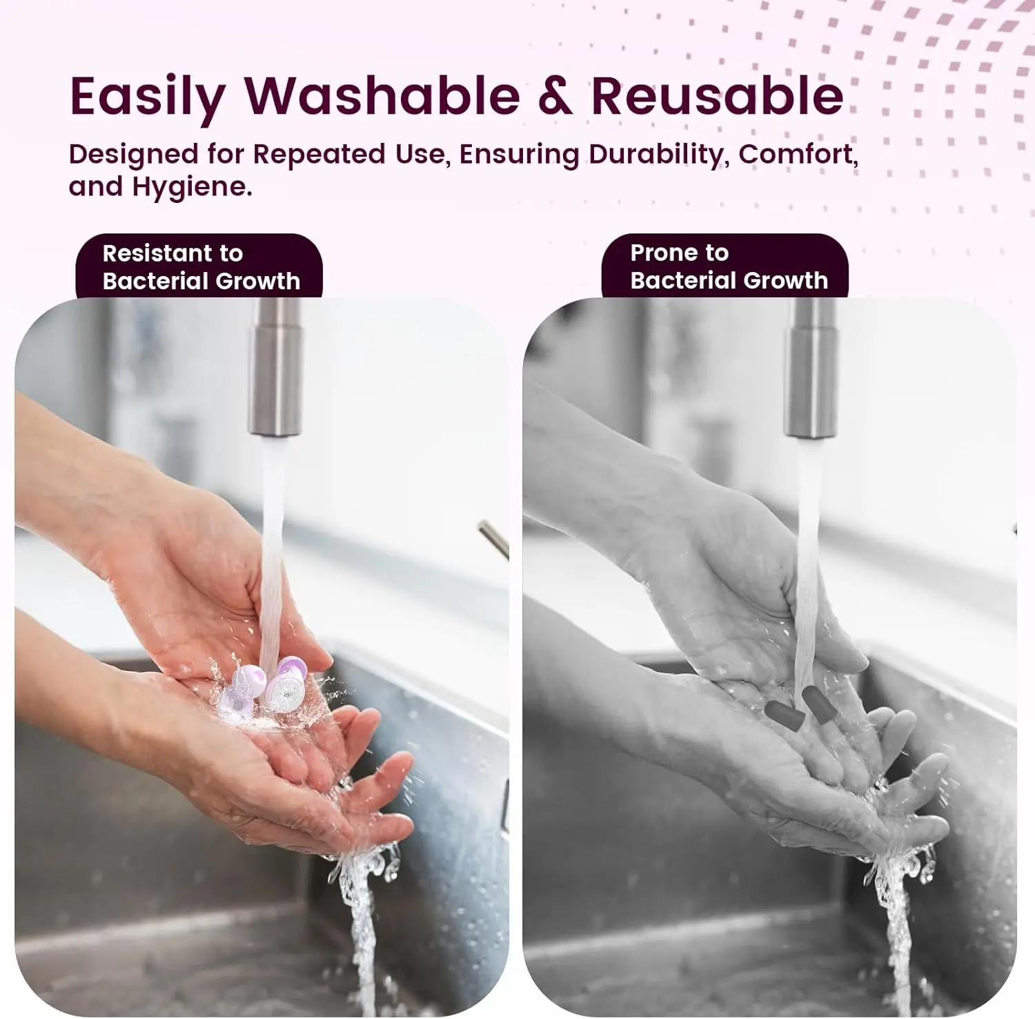 Comfort Noise-Cancelling Earplugs, NRR 30dB, 8 Replaceable Tips, Washable Silicone, Portable Kit - Sleep/Travel/Office Essential