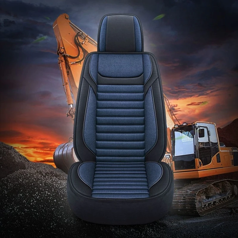 Car Digger Excavator Seat Cover Flax Fabric Cushion Wear-resistan Protector for HITACHI DOOSAN CAT JCB Sany Liugong Shanmon