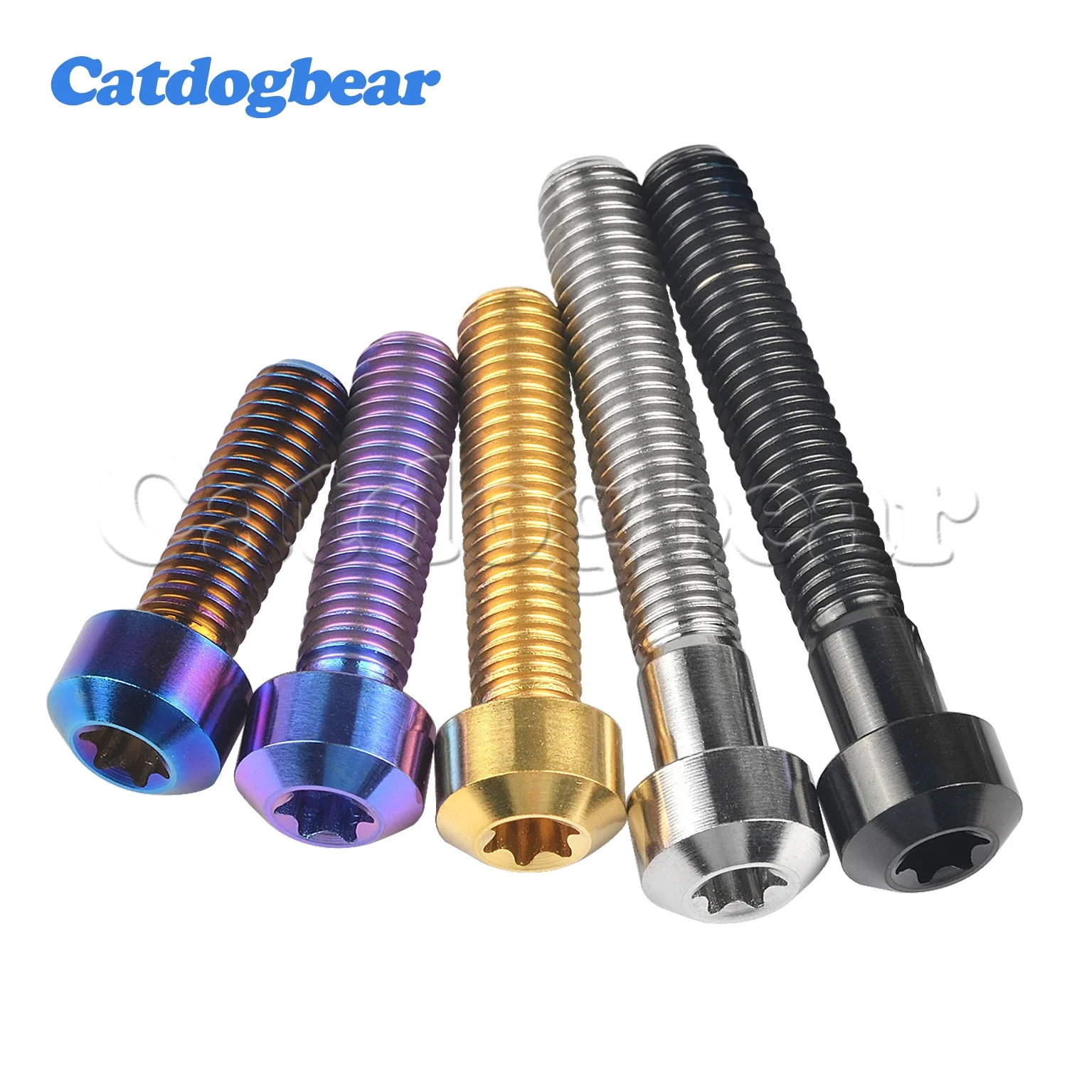 Catdogbear Titanium Bolt M8 x 10 15 20 25 30 35 40 45 50mm Torx T40 Screw for Motorcycle Car Refit