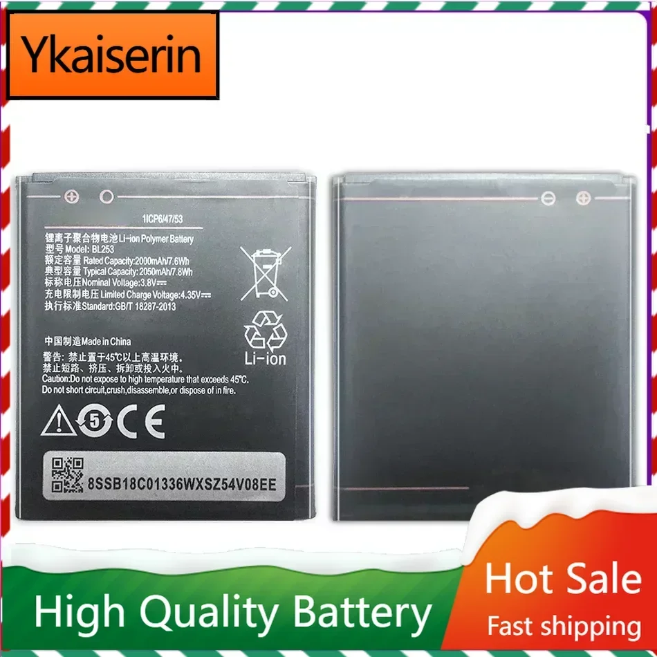 New 2050mAh BL253 BL 253  BL-253  Battery for Lenovo A2016a40 A2016 Phone High Quality Batteries with Tracking Number