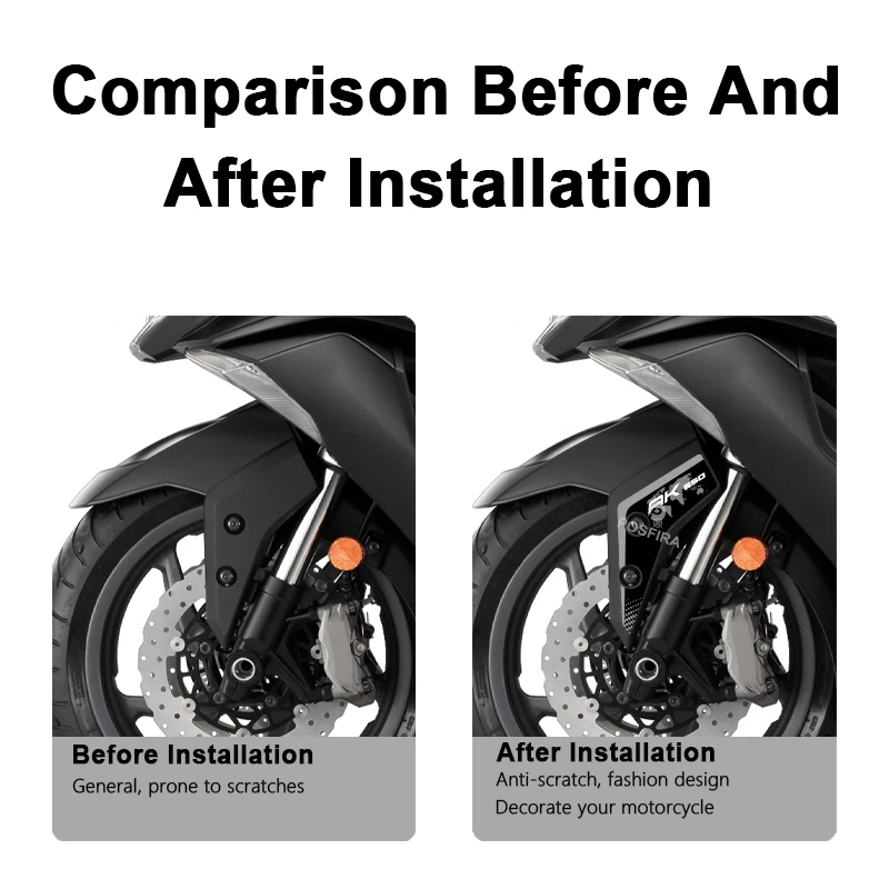 POSFIRA دراجة نارية الجبهة الحاجز ملصق شارات الفينيل ل Kymco AK 550 AK550 2017 2018 2019 2020 2021 2022 اكسسوارات الطين