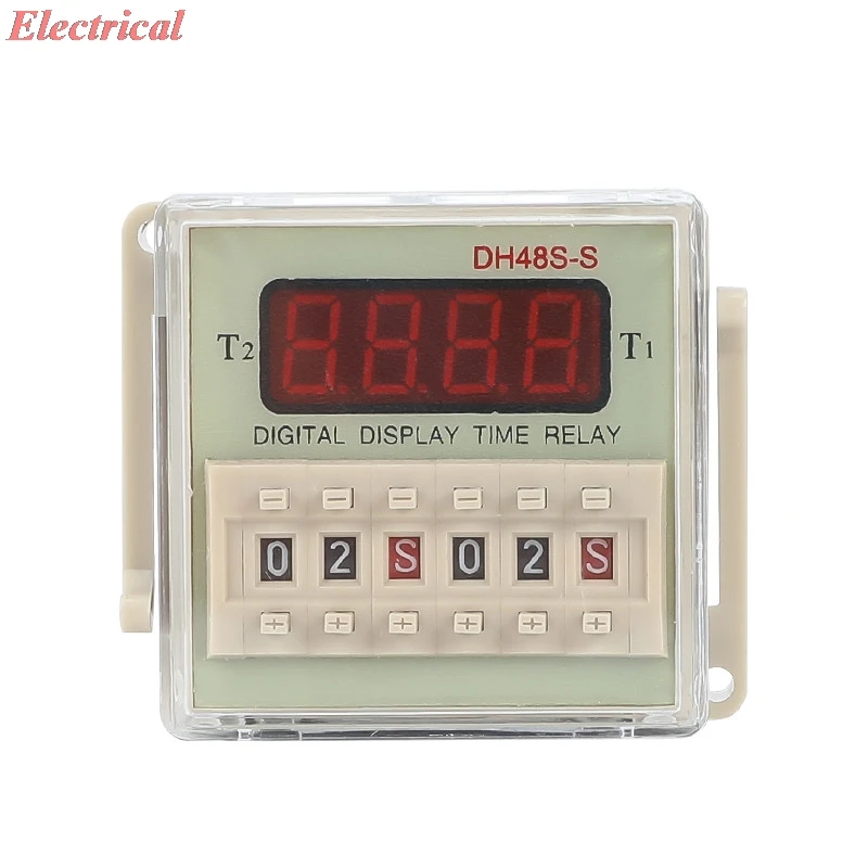 1PC LCD Digital Timer Relay 8 Pins 12V 24V 110V 220V Programmable Double Time Delay Relay With Socket 0.1S-99H 0.01S-99H99M