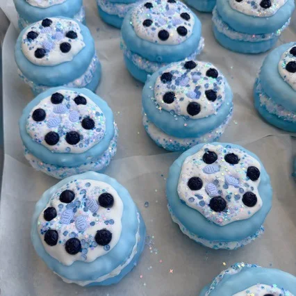 Handmade Crispy Blueberry Cake Wax Skin Squeeze Toy, Crispy Sound Squishy Irrecoverable Crunchy, ASMR Sensory Stress Relief Toy image 2