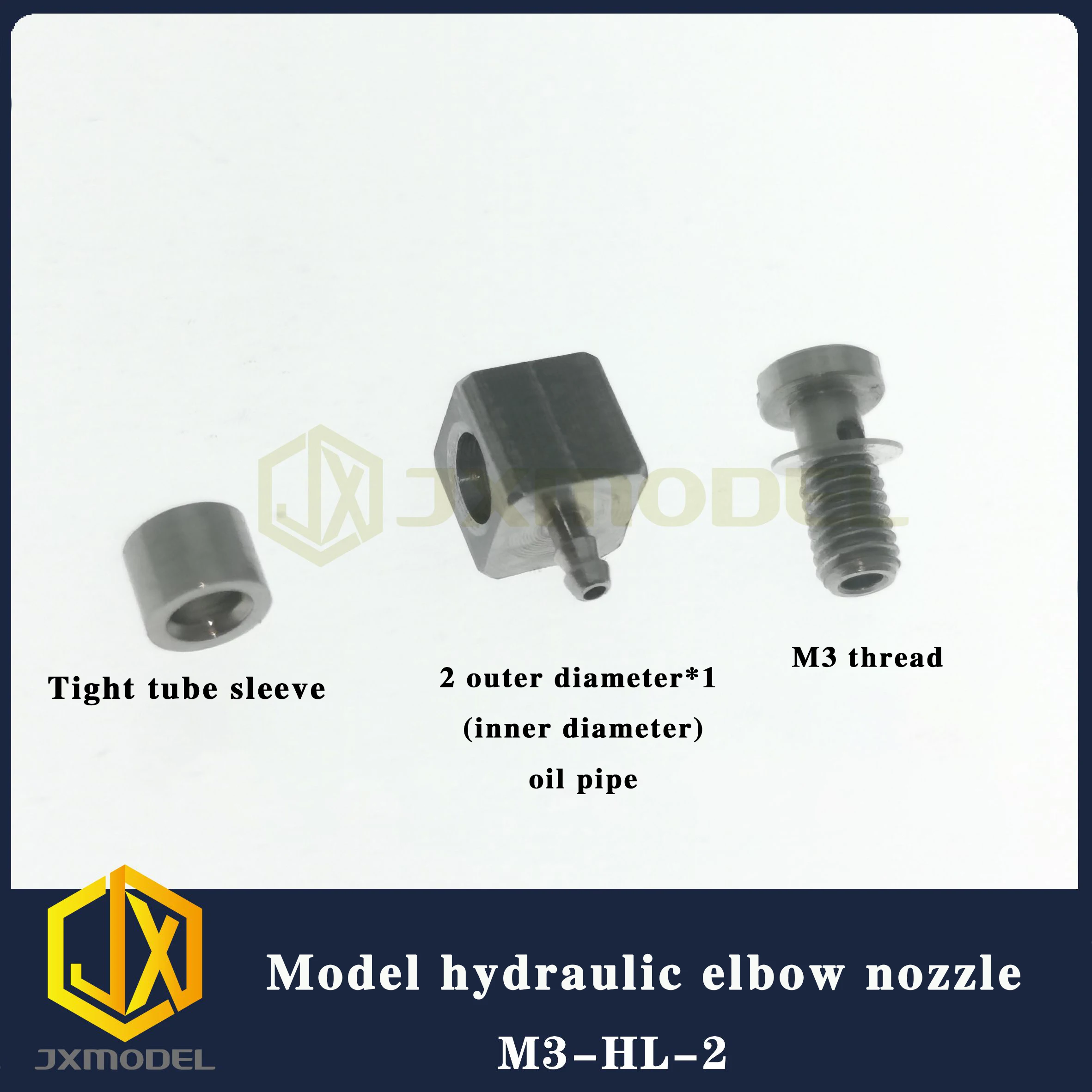 JX Model M3-2 Elbow Nozzle for 1/14 RC Truck-Mounted Crane Excavator Hydraulic Tail Lift Dump Truck Hydraulic Model Toy Parts