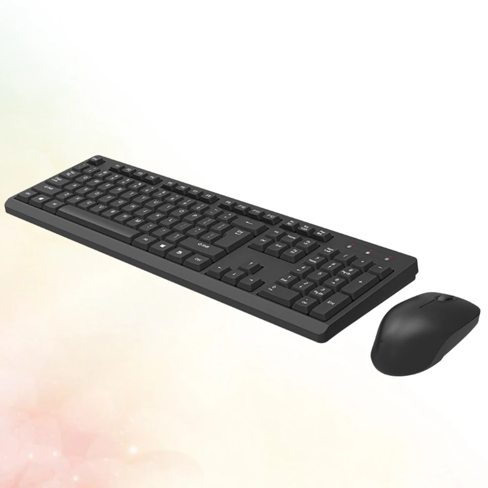 

Wireless Mouse and Keyboard Set Waterproof Computer Household Black 2.4G Precise Response