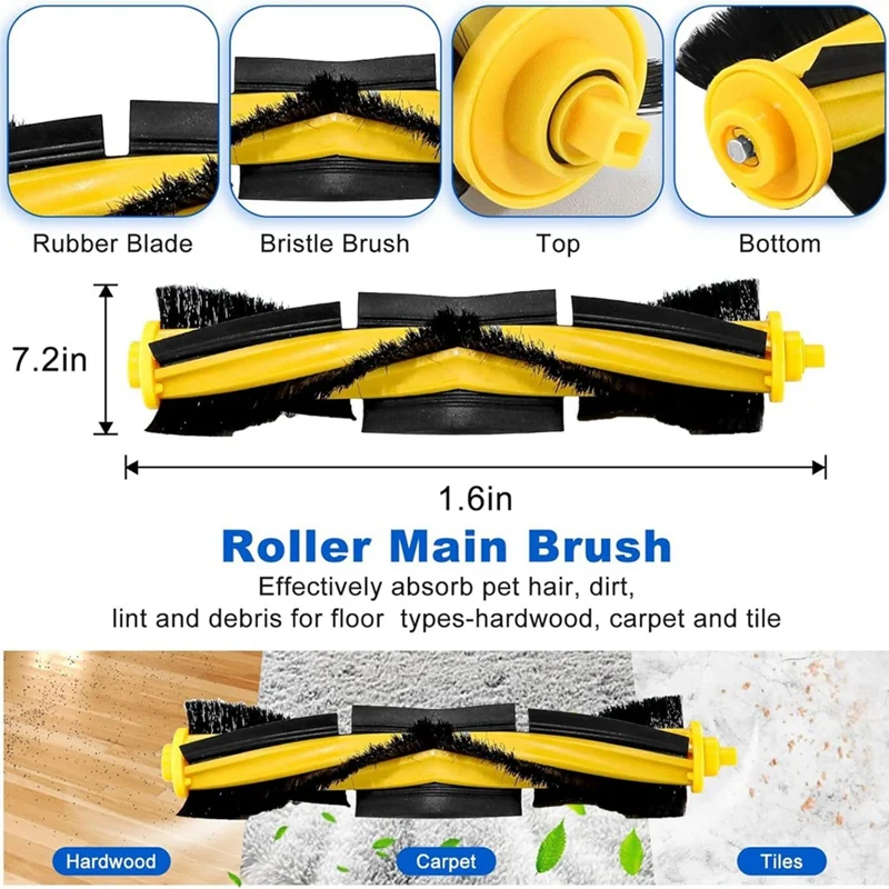 Replacement Accessories Parts Kit For ECOVACS DEEBOT OZMO T8 AIVI T8 N8 Pro N8 Pro Plus Robot Vacuum Replacement Parts