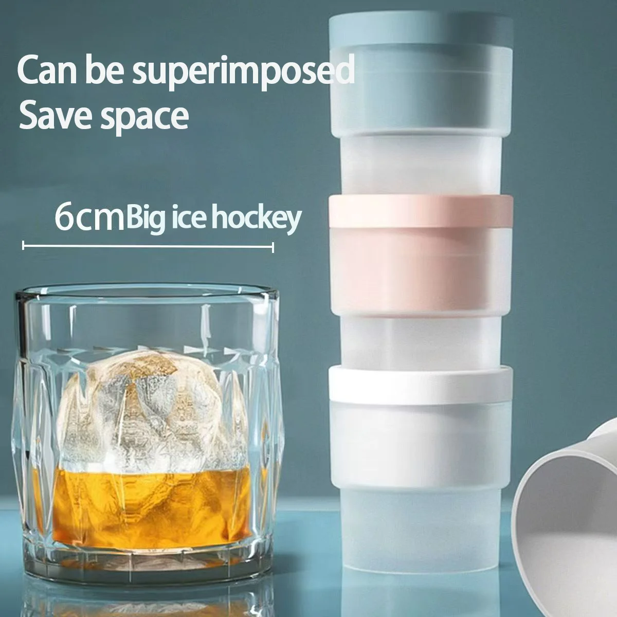 

Silicone food grade round big ball ice cube tray ice mold whiskey silicone ice hockey machine mold