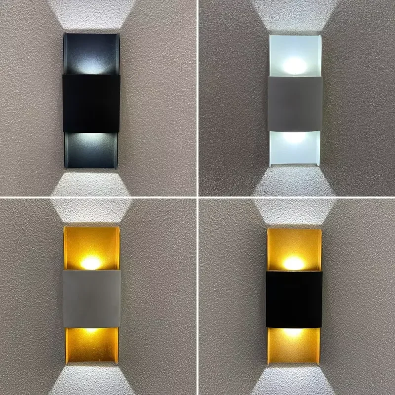 Waterproof Solar Garden Hallway Promenade Courtyard Porch Modern IP65 Aluminum Light Emitting Diode Wall Light Outdoor