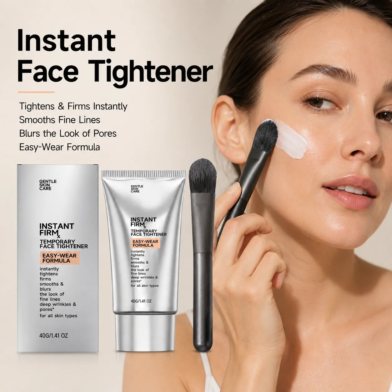 Skincare Centella - Instant Face Tightener Cream With Brush