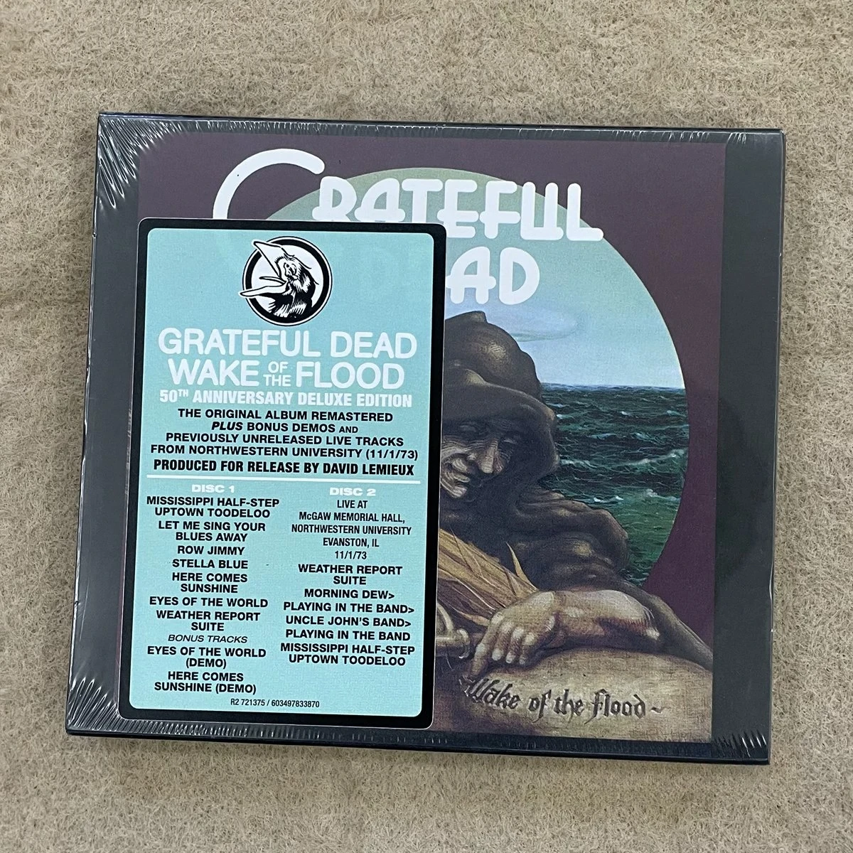 Grateful Dead Wake of The Flood 2CD - الأسطوري Psychedelic Rock Classic - المربى المميزة والمشاعر الرجعية لجامعي الصخور