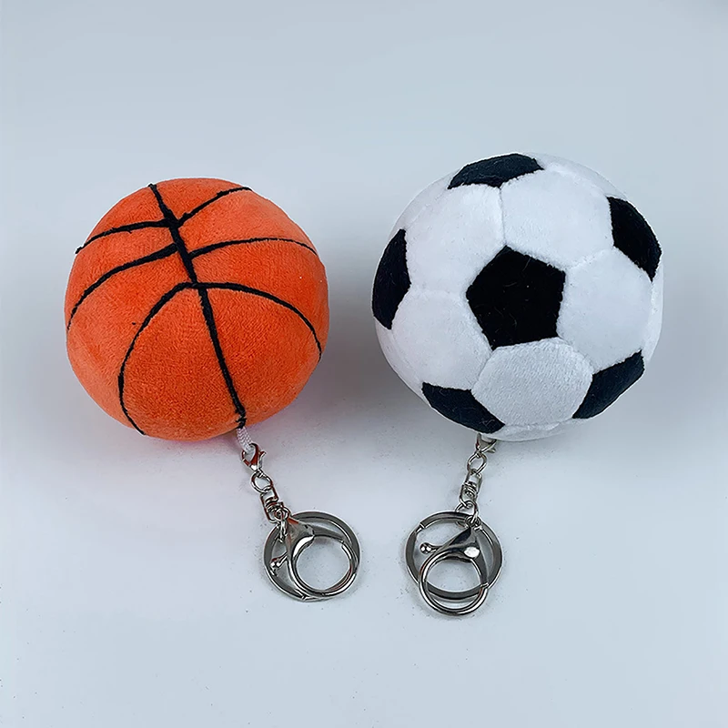 1PC Sports Basketball Football Plush Keychain New European Cup Exquisite Keyring Souvenir DIY Decoration Bag Pendant Accessory