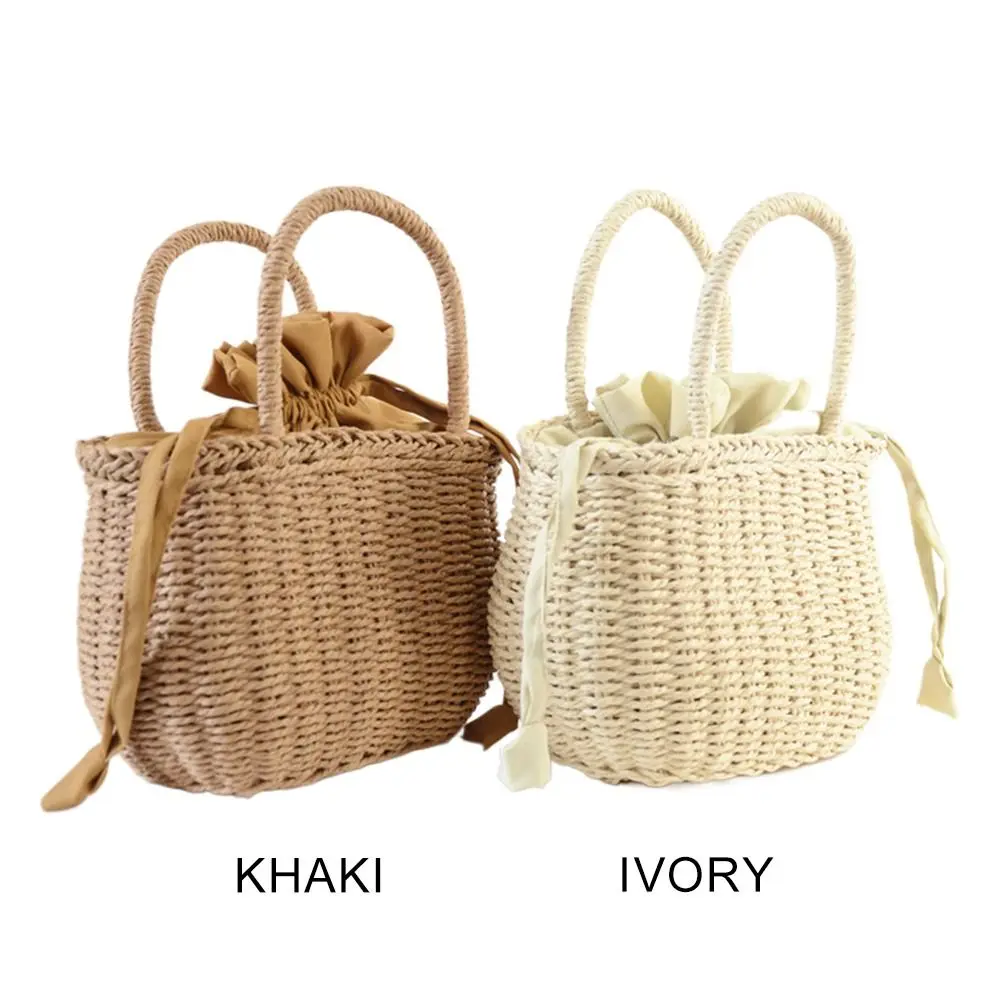 2024 Women\'s Straw Bag Summer Handwoven Vine Bag Wallet Willow Beach Bag Bohemian Bali Handbag