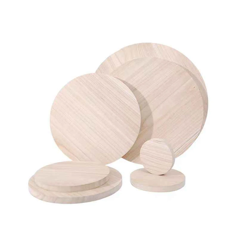 Planche ronde en bois massif de pin, diamètre 100/150/200/250/300/350/400mm, matériel de bricolage, planche à découper en bois épaisse 12/15/17/20mm, 1 pièce