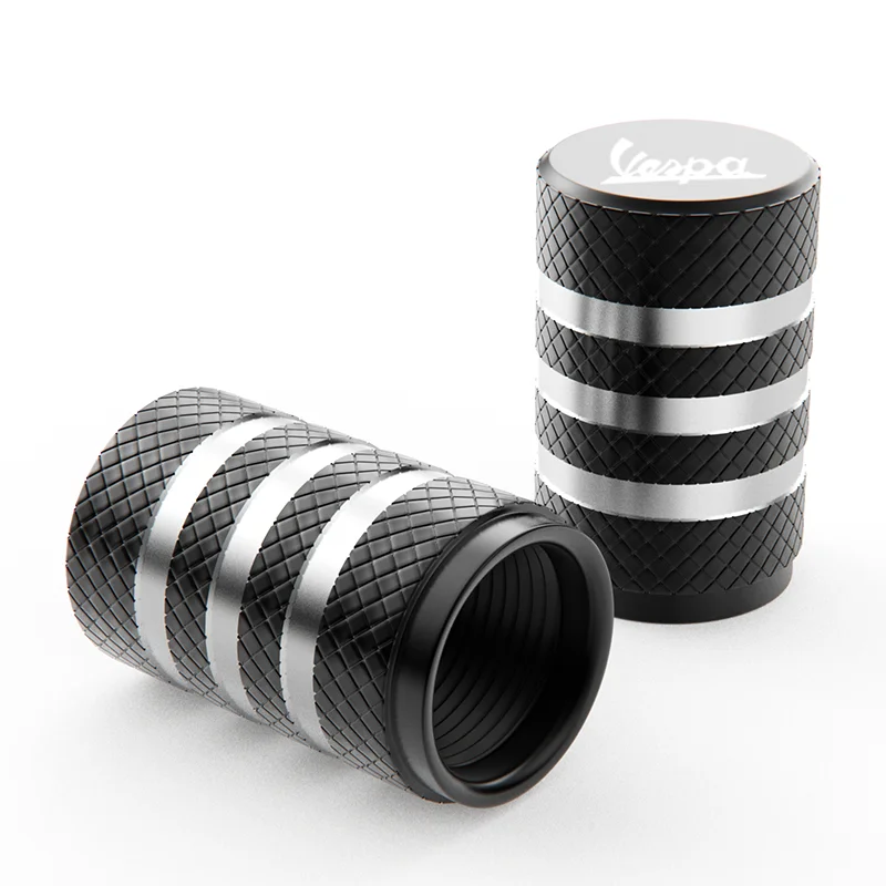 أغطية محكمة الغلق من الألومنيوم باستخدام الحاسب الآلي ، قبعات صمام الإطارات ، اكسسوارات الدراجات النارية ، تناسب فيسبا LX ، LXV ، سبرينت ، GTS ، GTV 50 ، 150 ، 250 ، 300 ، 300ie #3