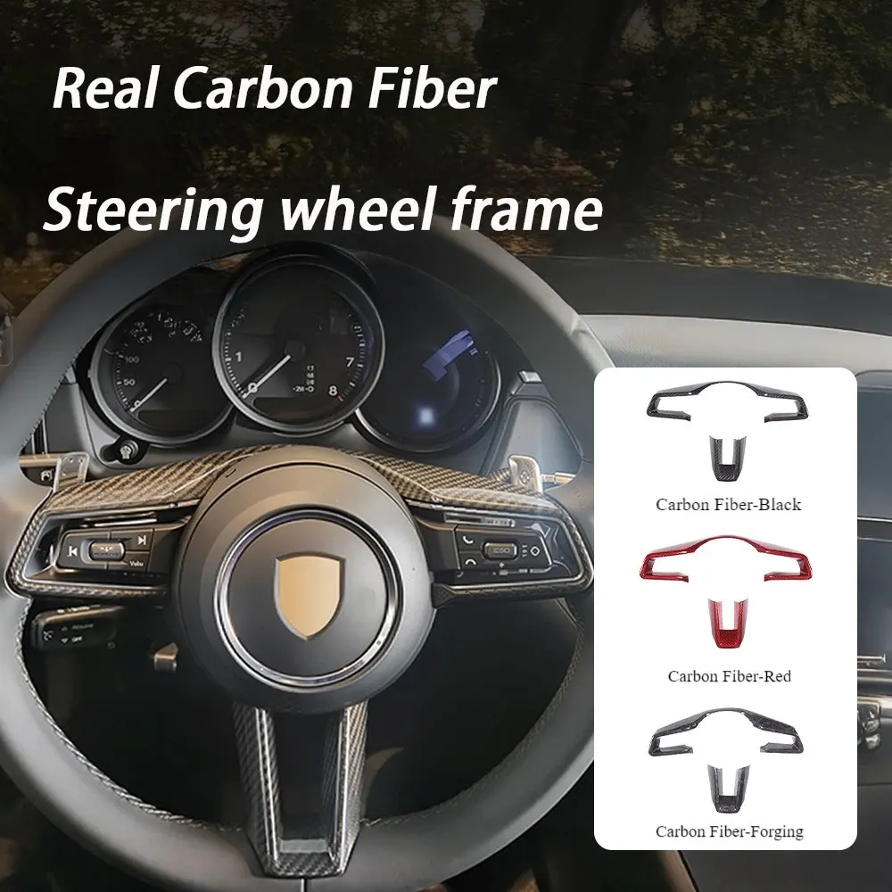 

Декоративная рамка рулевого колеса из настоящего углеродного волокна для новой модификации интерьера Taycan Paramela Cayenne Macan 911