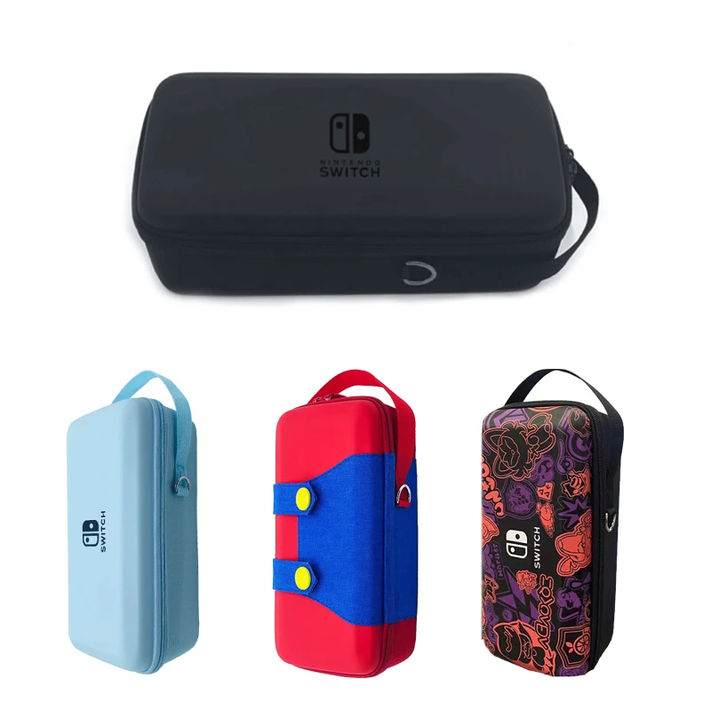 Data Frog Switch OLED/LITE Handheld Storage Bag NS Nintendo Switch Portable PU Carrying Case Protection Travel Bag