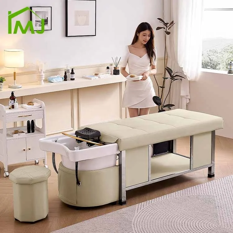 #Salon Hair Washing Head Spa Bed Machineless Version of the Water Cycle Shampoo Bed With Lamp