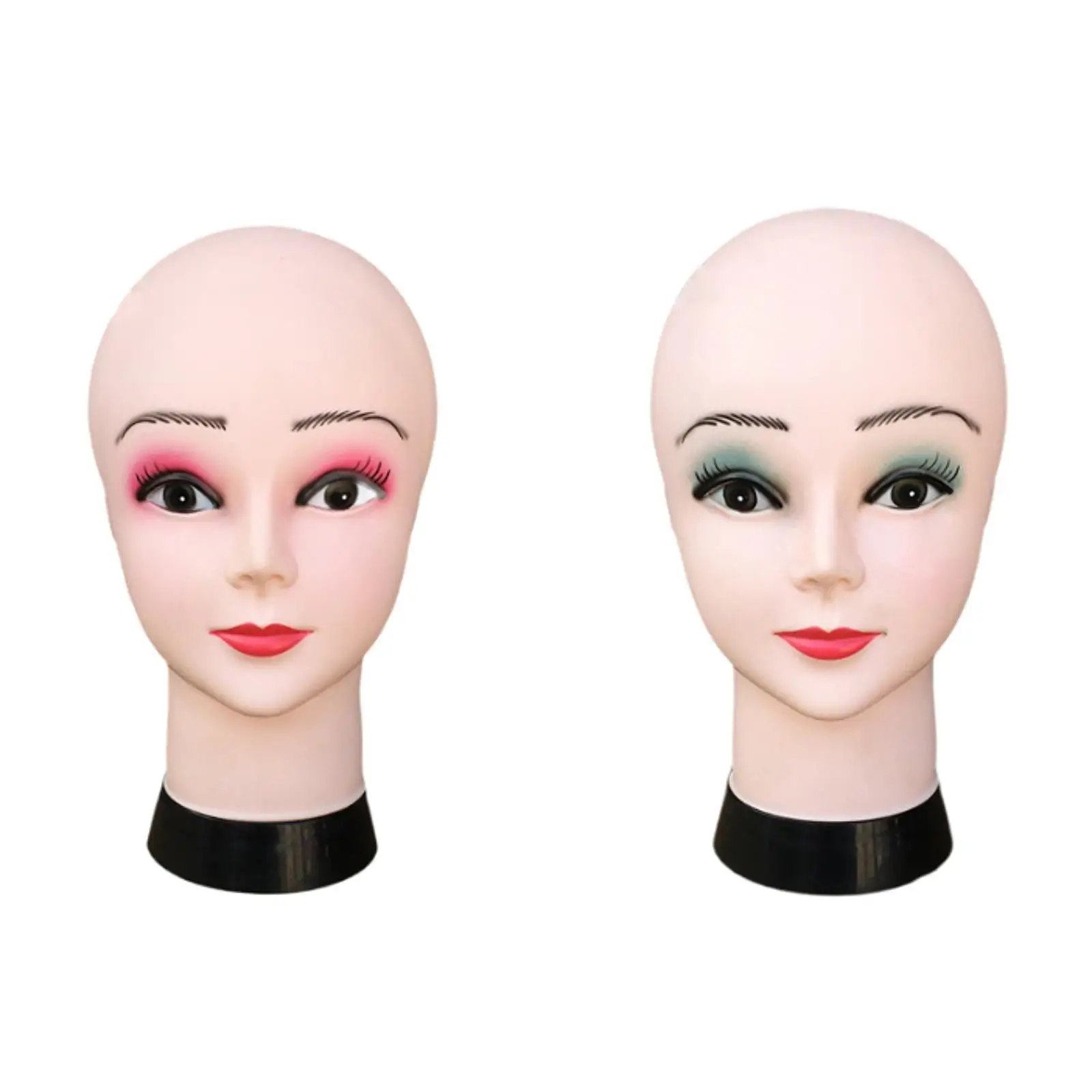 Female Bald Mannequin Head Wig Holder with Eyelashes and Lips,Hat Display Rack,Wig Display Model for Jewelry,Hats,Hairpieces