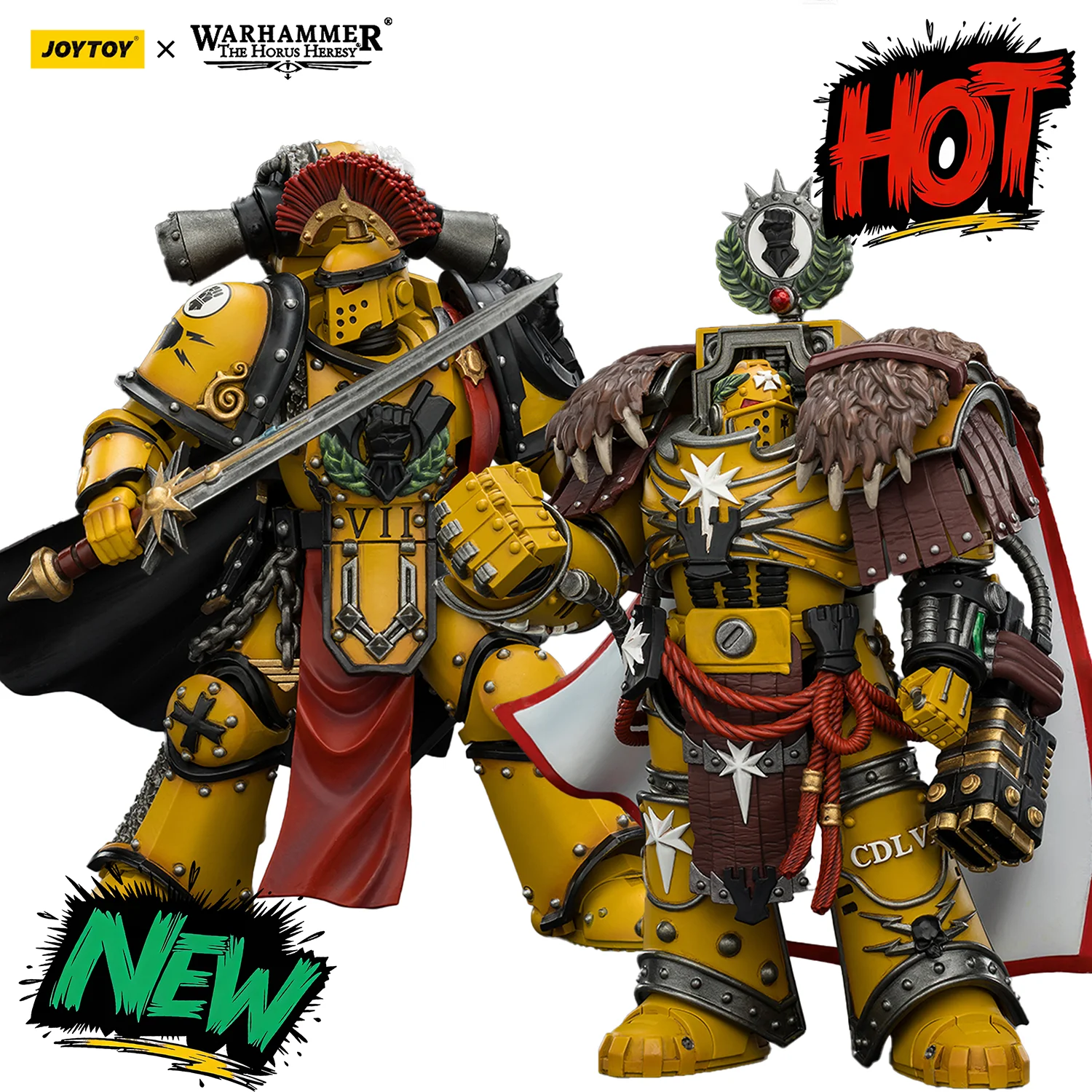 

JOYTOY Warhammer The Horus Heresy 1/18 Action Figure Imperial Fists Lord Castellan Evander Garrius Joint Movable Collection Toys