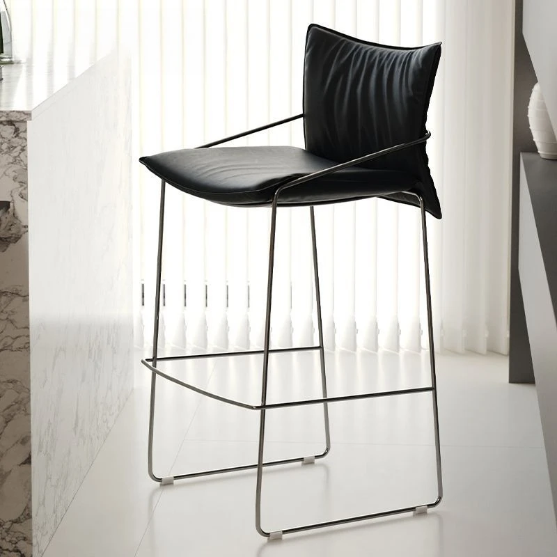 Household dining chair simple designer light luxury sofa chair office Nordic leisure back high legs stool
