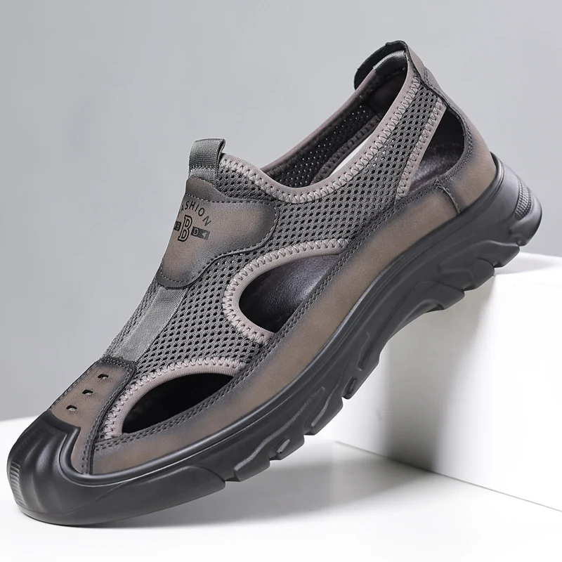 

Mens Leisure Daily Sneakers Open Vent Mesh Foam Cushion Outsole Shockproof Anti Abrasion Outdoor Walking Footwear