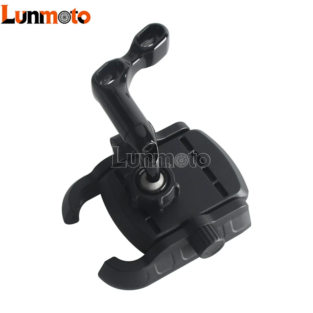 Universal Motorcycle Brake Clutch Perch Phone Mount 360° Rotation Holder For Harley Sportster RH975 RH1250S Gold Wing Road Star