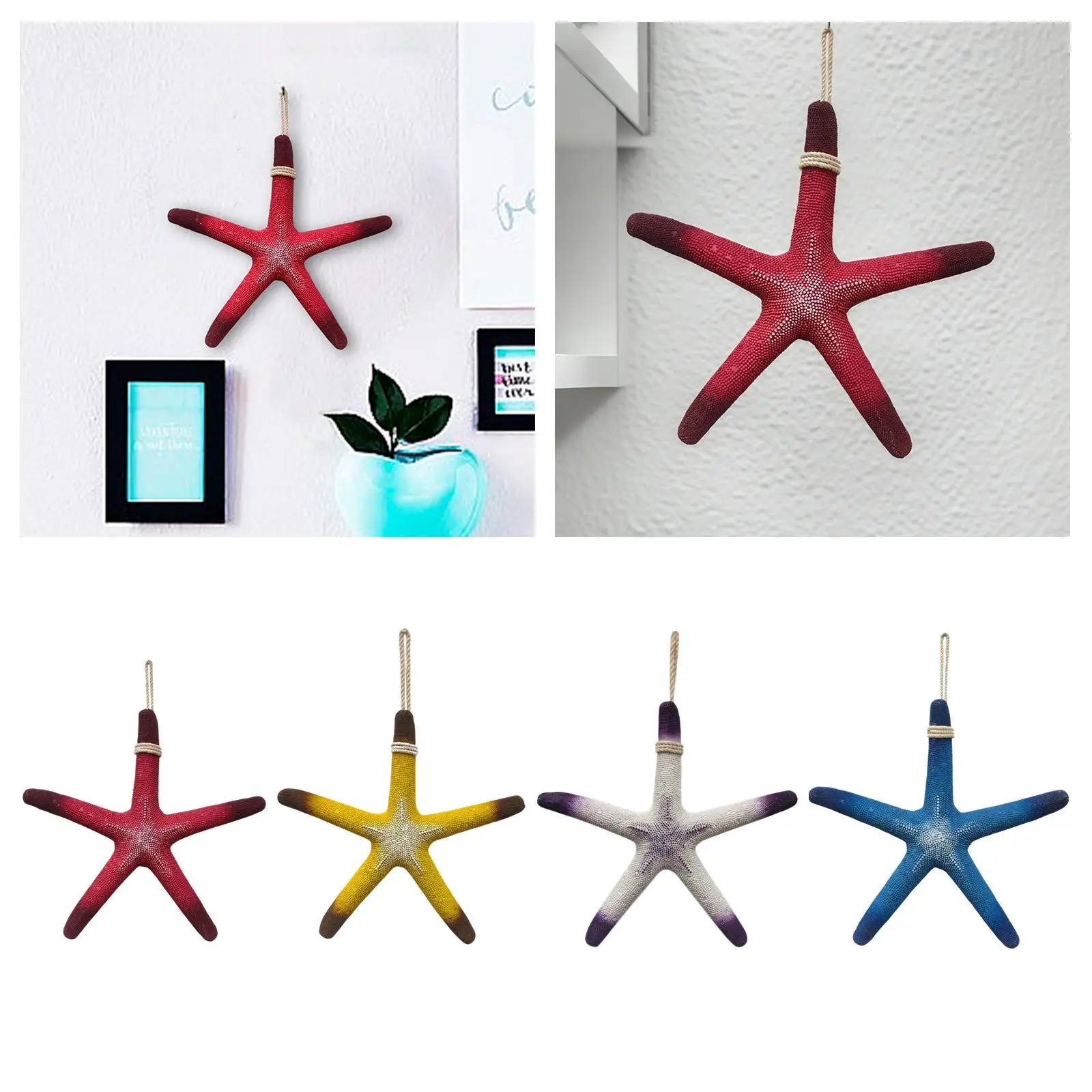 

Resin Starfish Ornament Large 38cm Decoration for Home Bedroom Bathroom