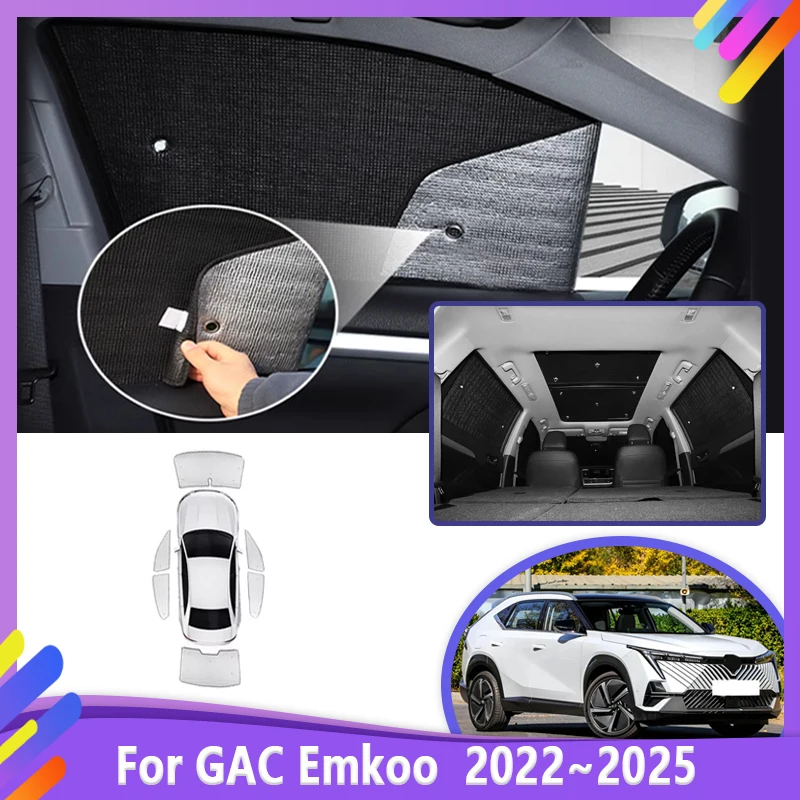 

Car Sun Visor For Trumpchi GAC Emkoo 2022~2025 2023 2024 Curtains In The Auto UV Protection Reflector Covers Sunshades Auto Part