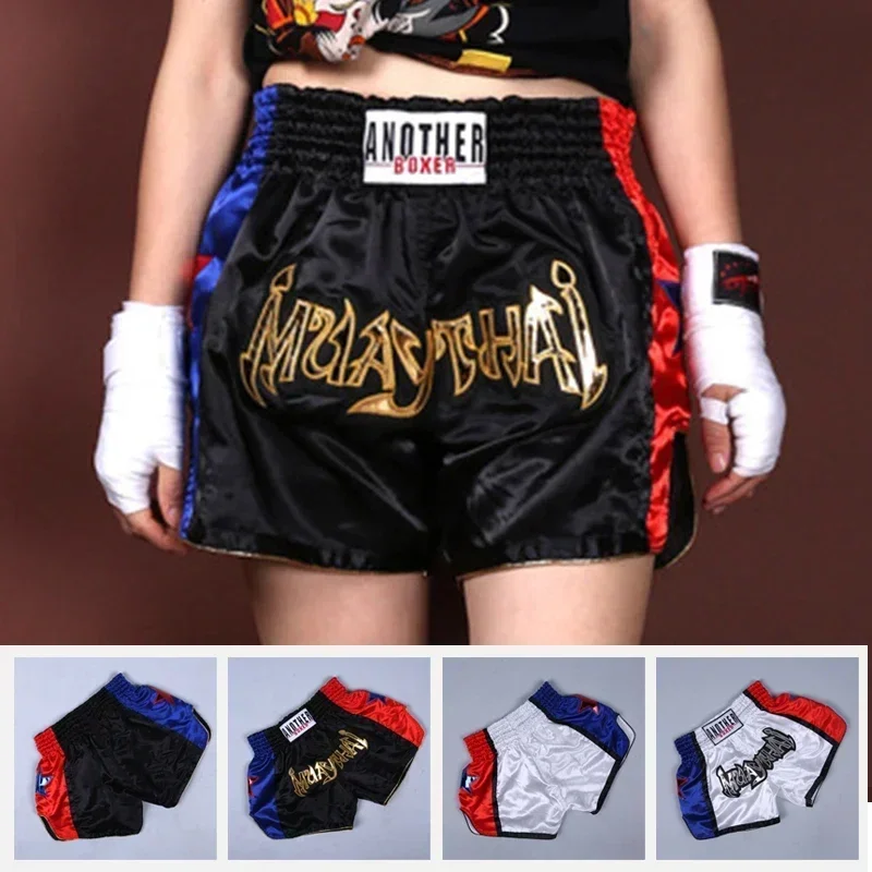 For Kids & Adults Muay Thai Shorts Boxing Embroidered Martial Arts Clothing For Muay Thai And Taekwondo Training