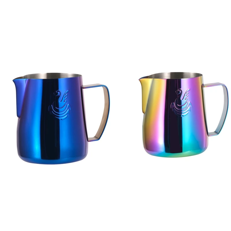 N15R-400Ml Stainless Steel Milk Frothing Cup Coffee Pitcher Cream Maker Barista Craft Espresso Latte Art Jug For Home